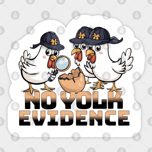 Chicken Detectives Wings of Justice Sticker by TaansCreation 